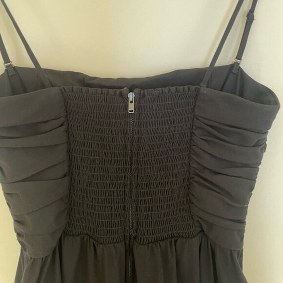 NEW Reformation Lissa Cotton Midi Dress Black Removable Strap | size 4 - Picture 11 of 14